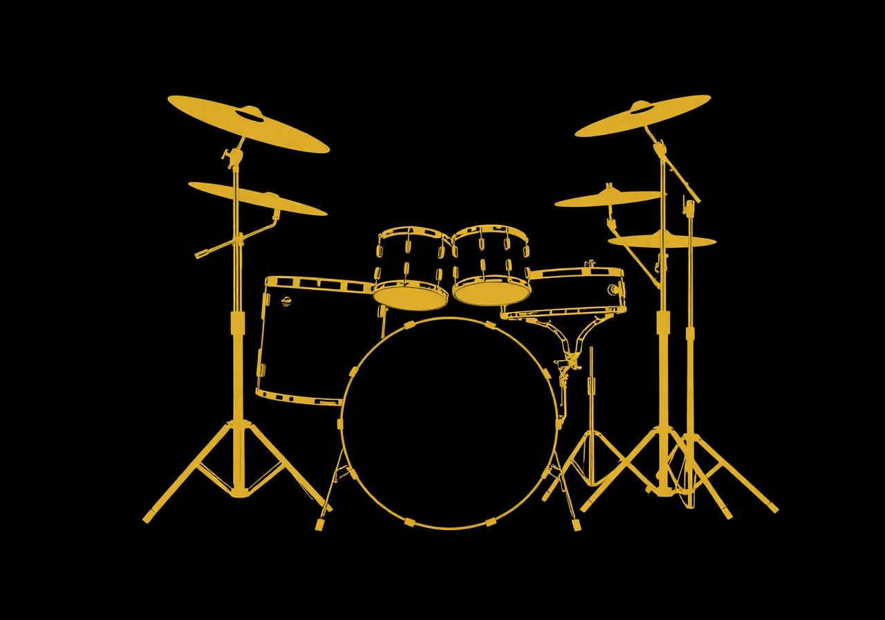Tama Rockstar — mid · working pro kit silhouette